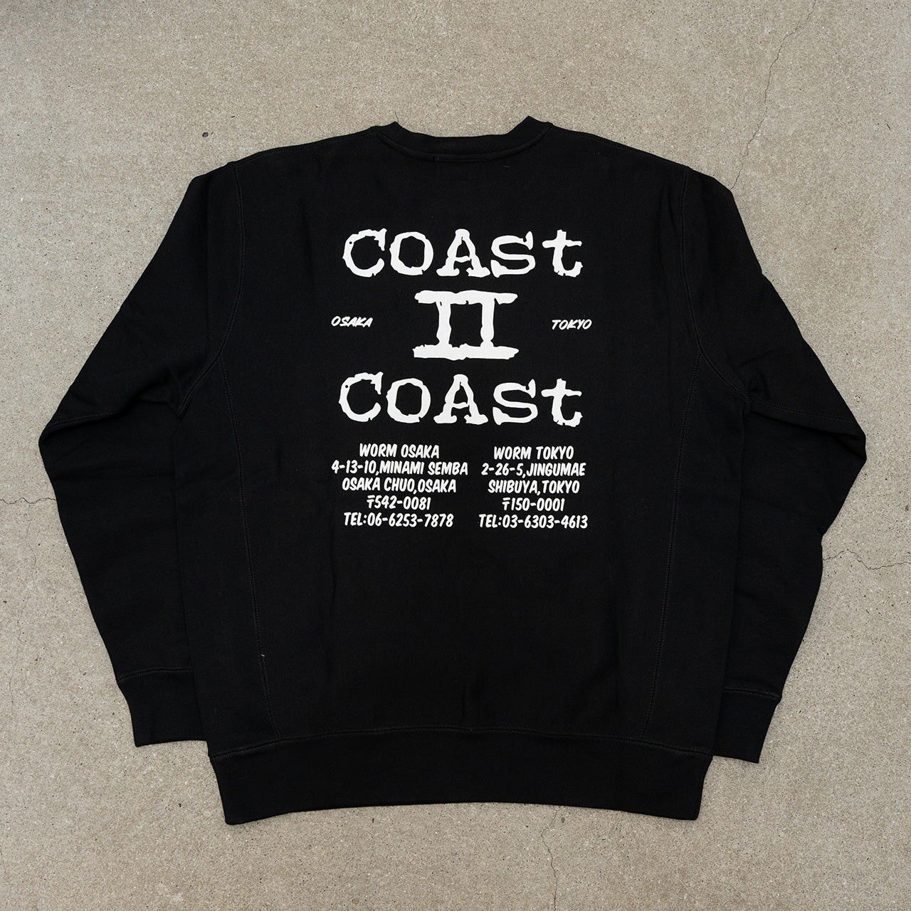 WORM Coast 2 Coast Crew Neck Sweatshirt Black XXL