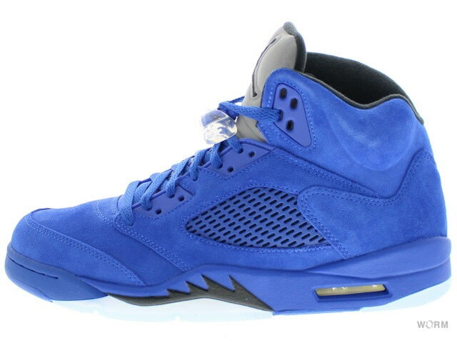 【US8.5】 AIR JORDAN 5 RETRO Blue Suede 136027-401 【DS】