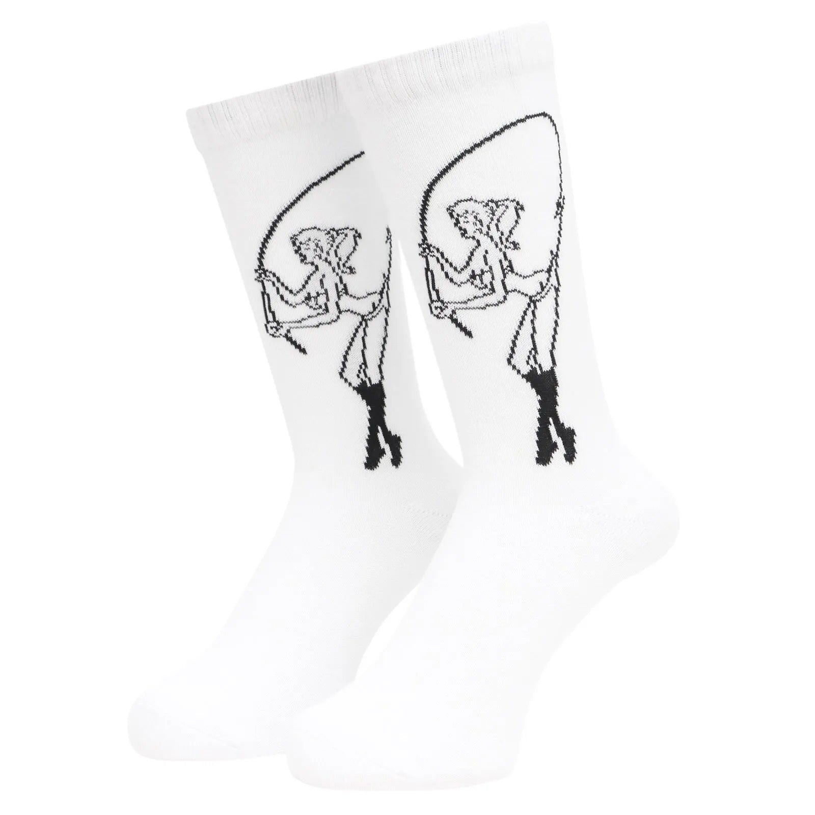 Whimsy FISHING GIRL SOCKS WHITE