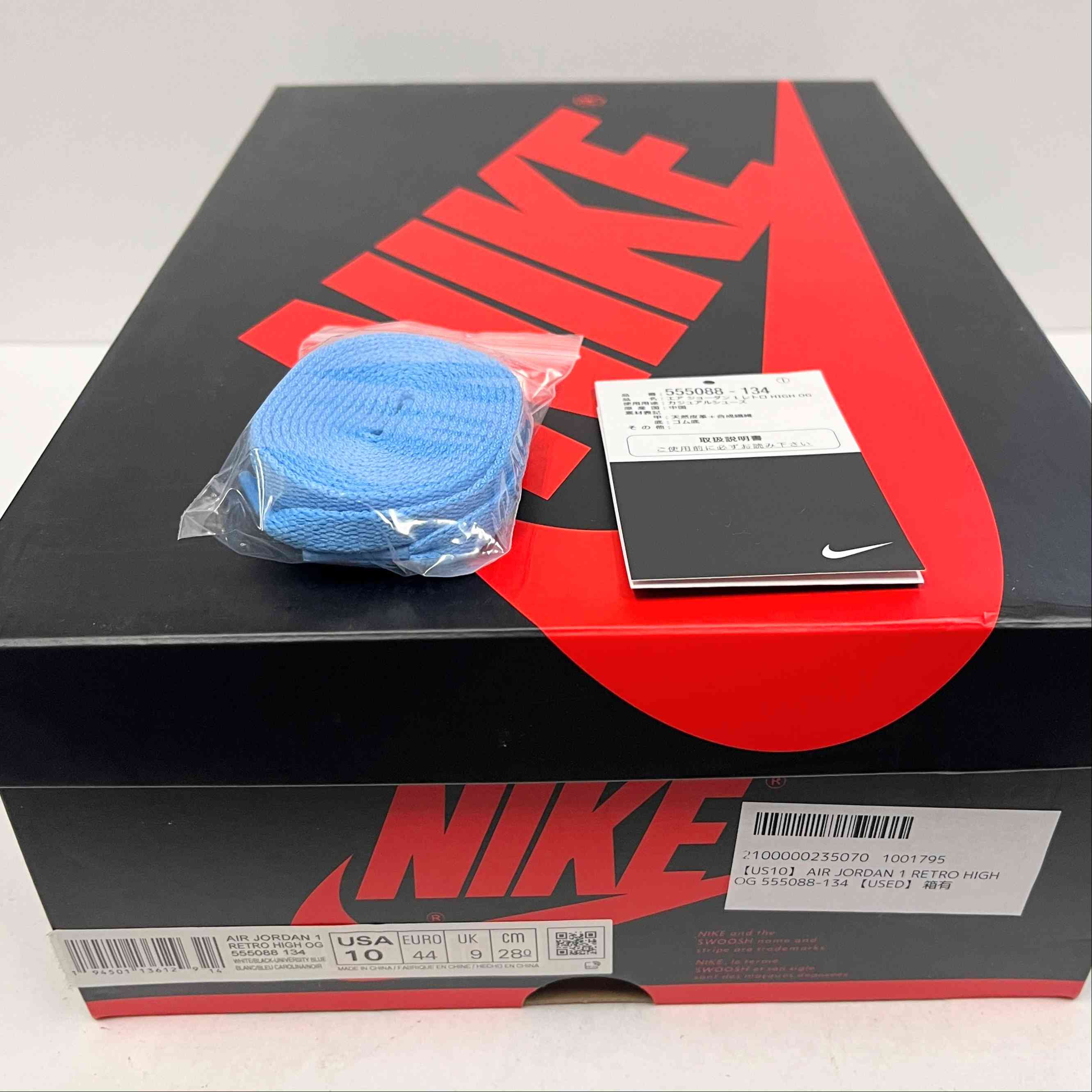 【US10】 AIR JORDAN 1 RETRO HIGH OG 555088-134 【USED】