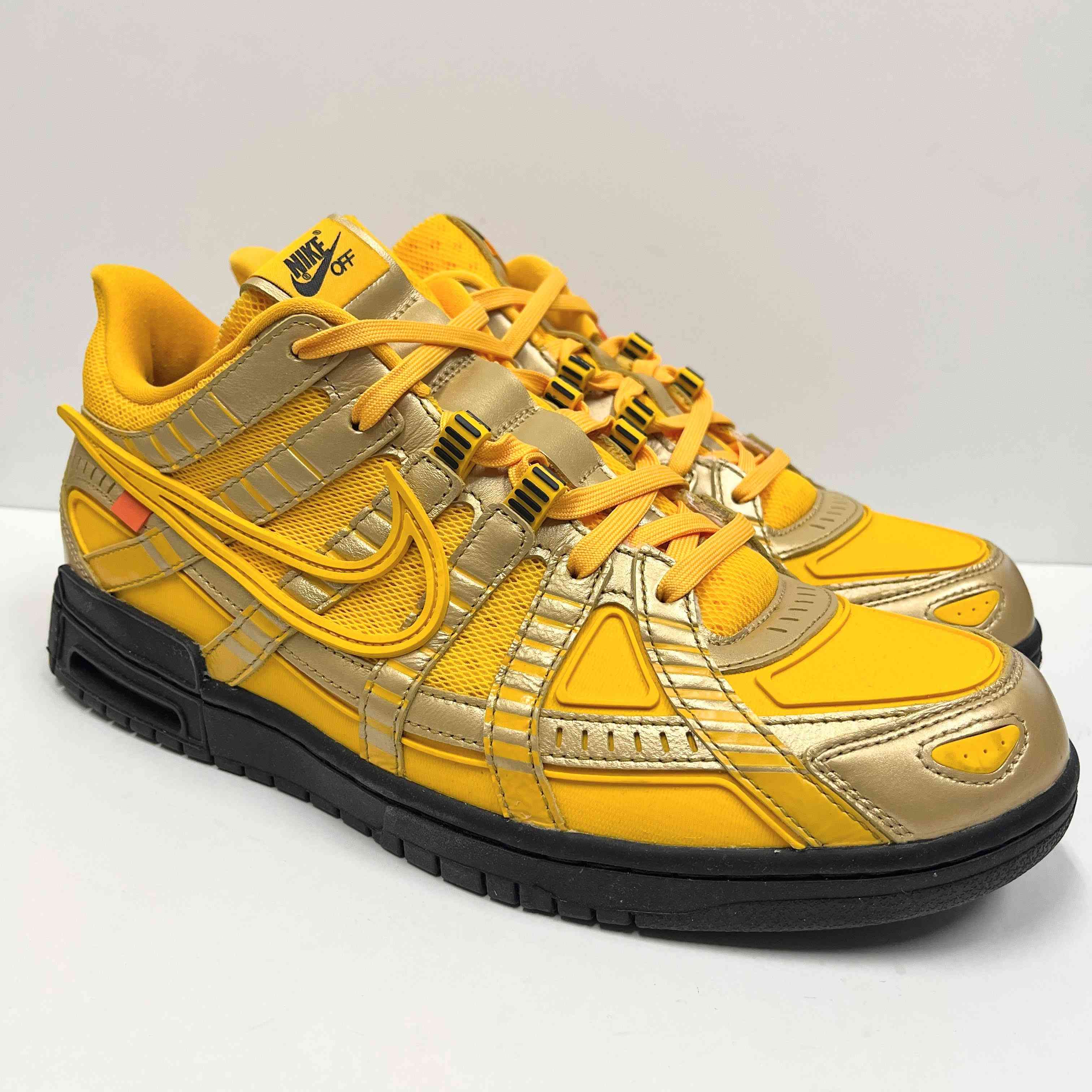 【US12】 NIKE AIR RUBBER DUNK/OW OFF-WHITE CU6015-700 【USED】