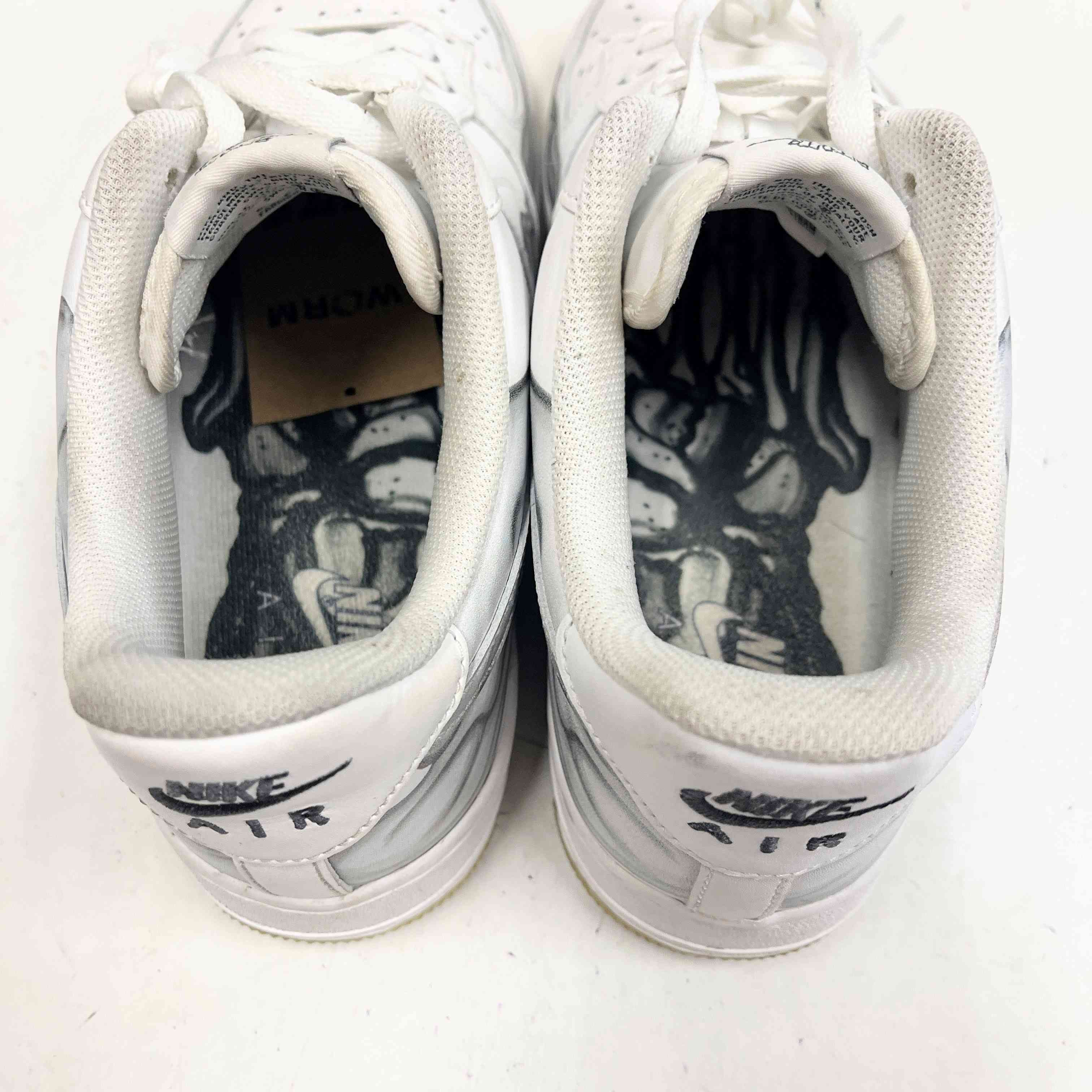 【US9】 NIKE AIR FORCE 1 07 SKELETON QS BQ7541-100 【USED】