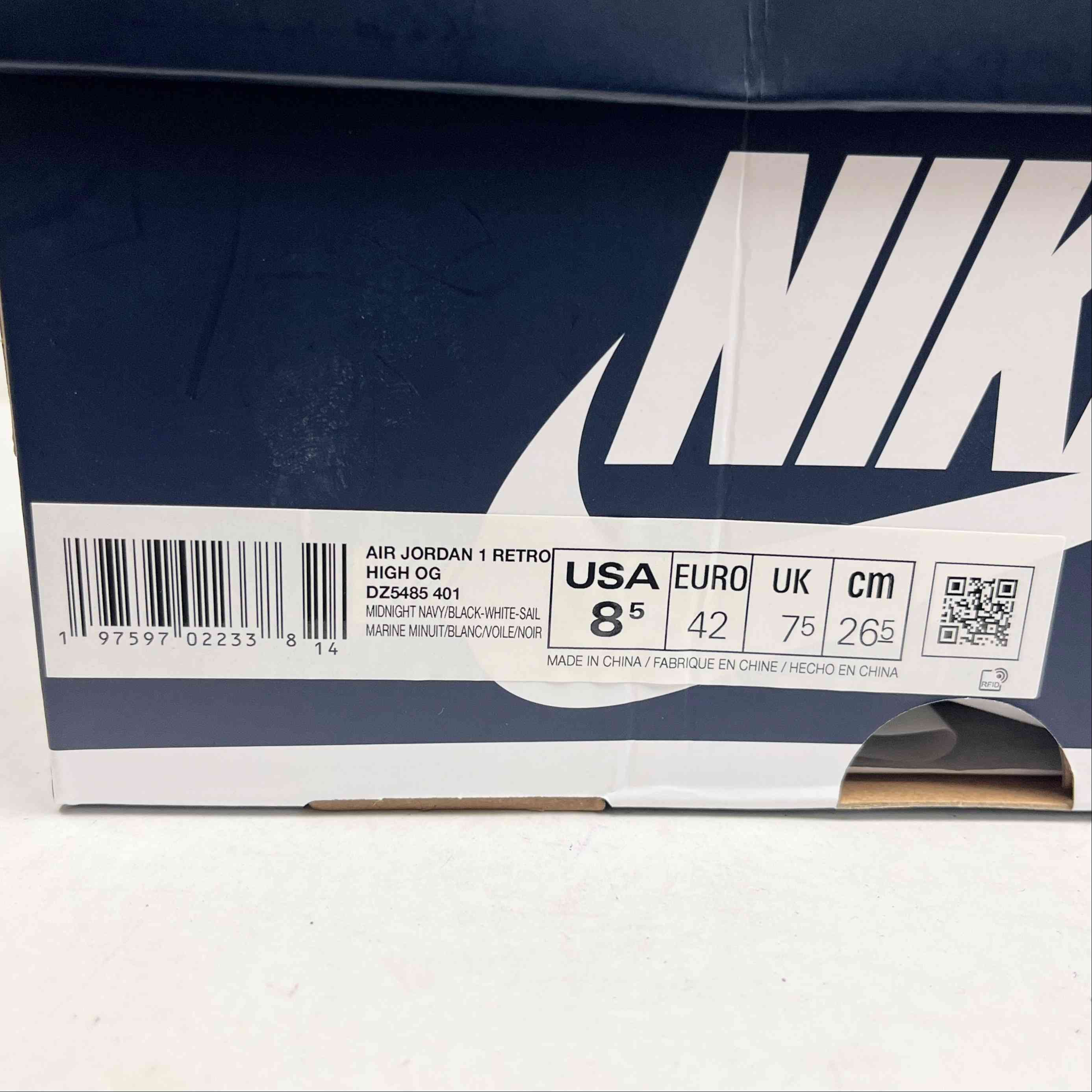 【US8.5】 AIR JORDAN 1 RETRO HIGH OG DZ5485-401 【USED】