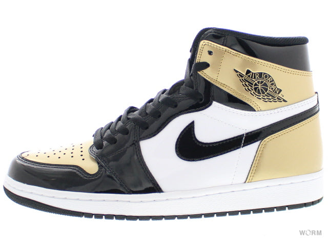 【US9.5】 AIR JORDAN 1 RETRO HIGH OG GOLD TOE 861428-007 【DS】