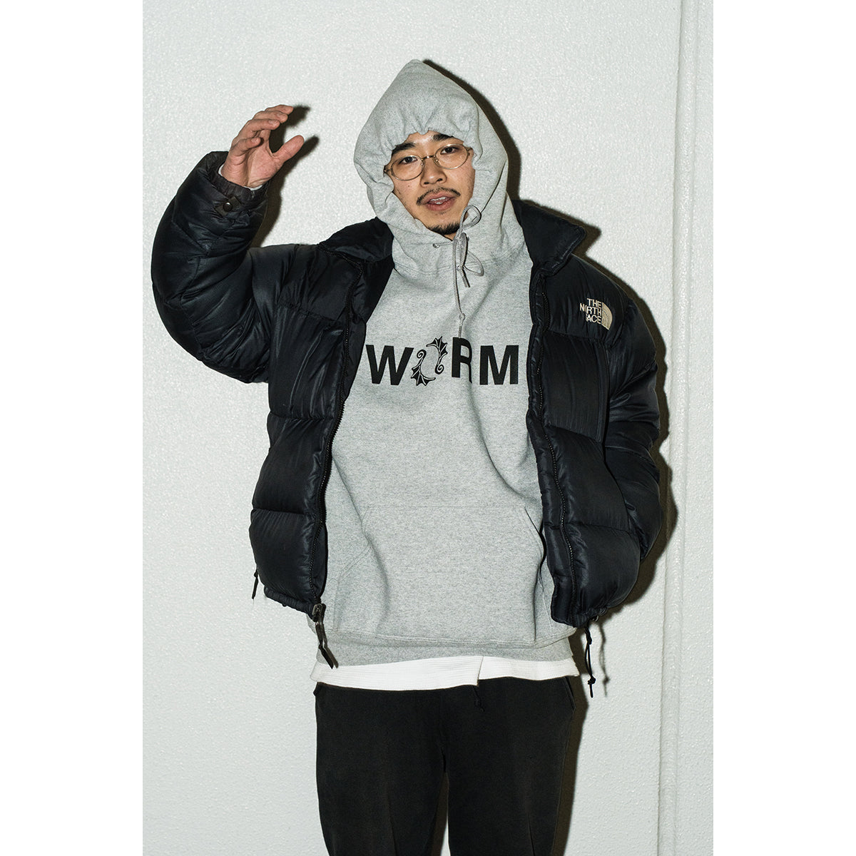 WORM LOGO HOODIE 2025 (GREY) XL
