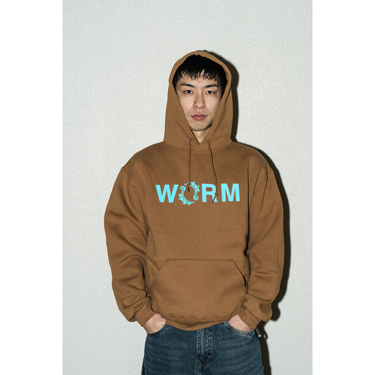WORM LOGO HOODIE 2025 (BROWN)