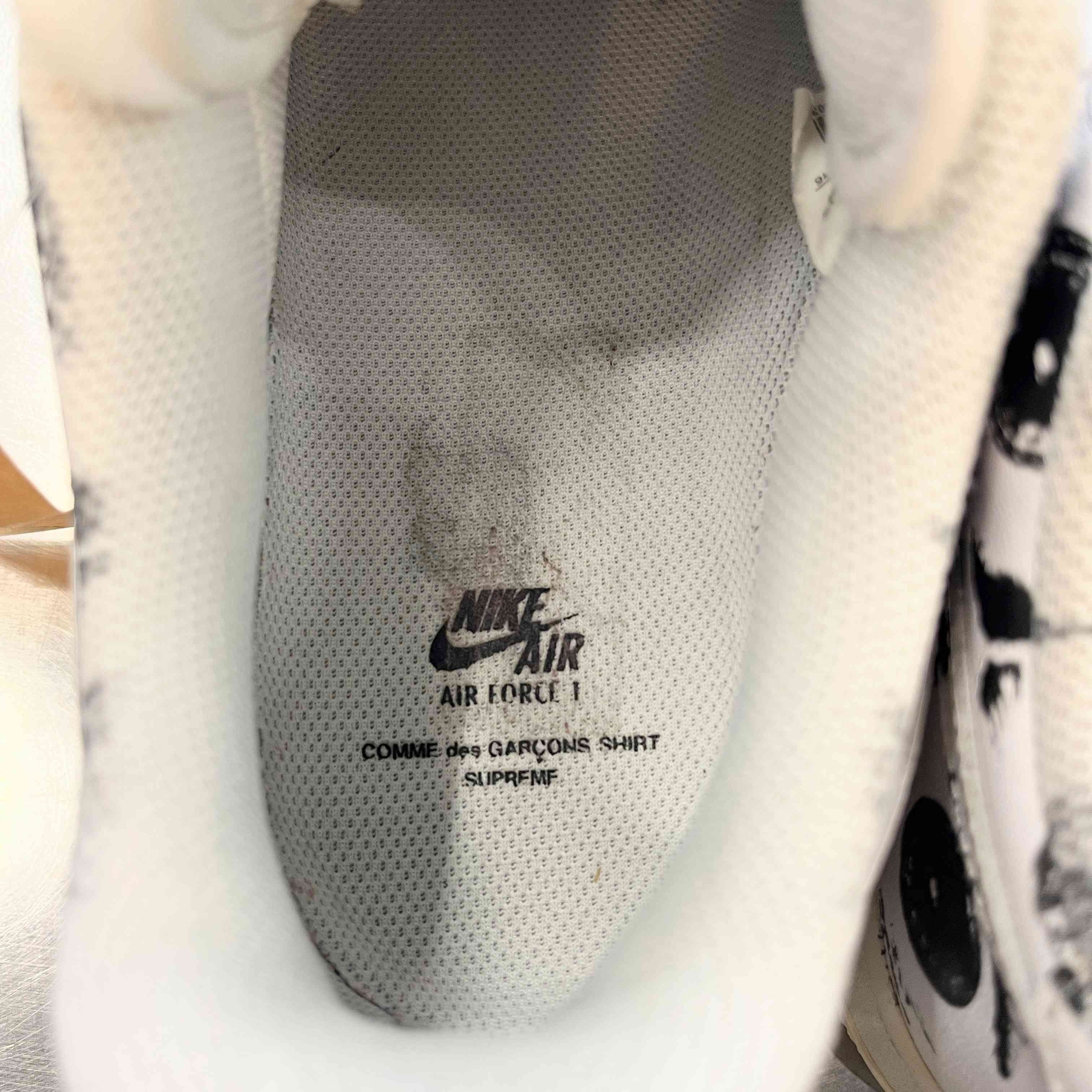 【US9】 NIKE AIR FORCE 1 07 / SUPREME / CDG 923044-100 【USED】