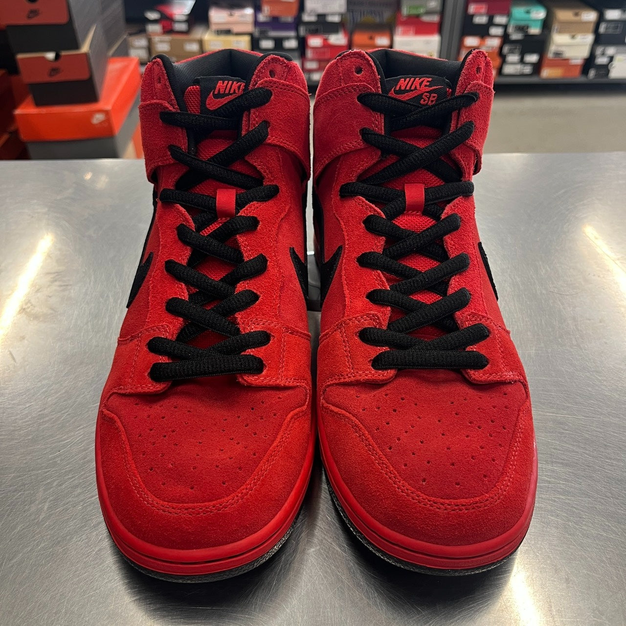 US11】 NIKE SB DUNK HIGH PRO SB Red Devil 305050-600 【USED 