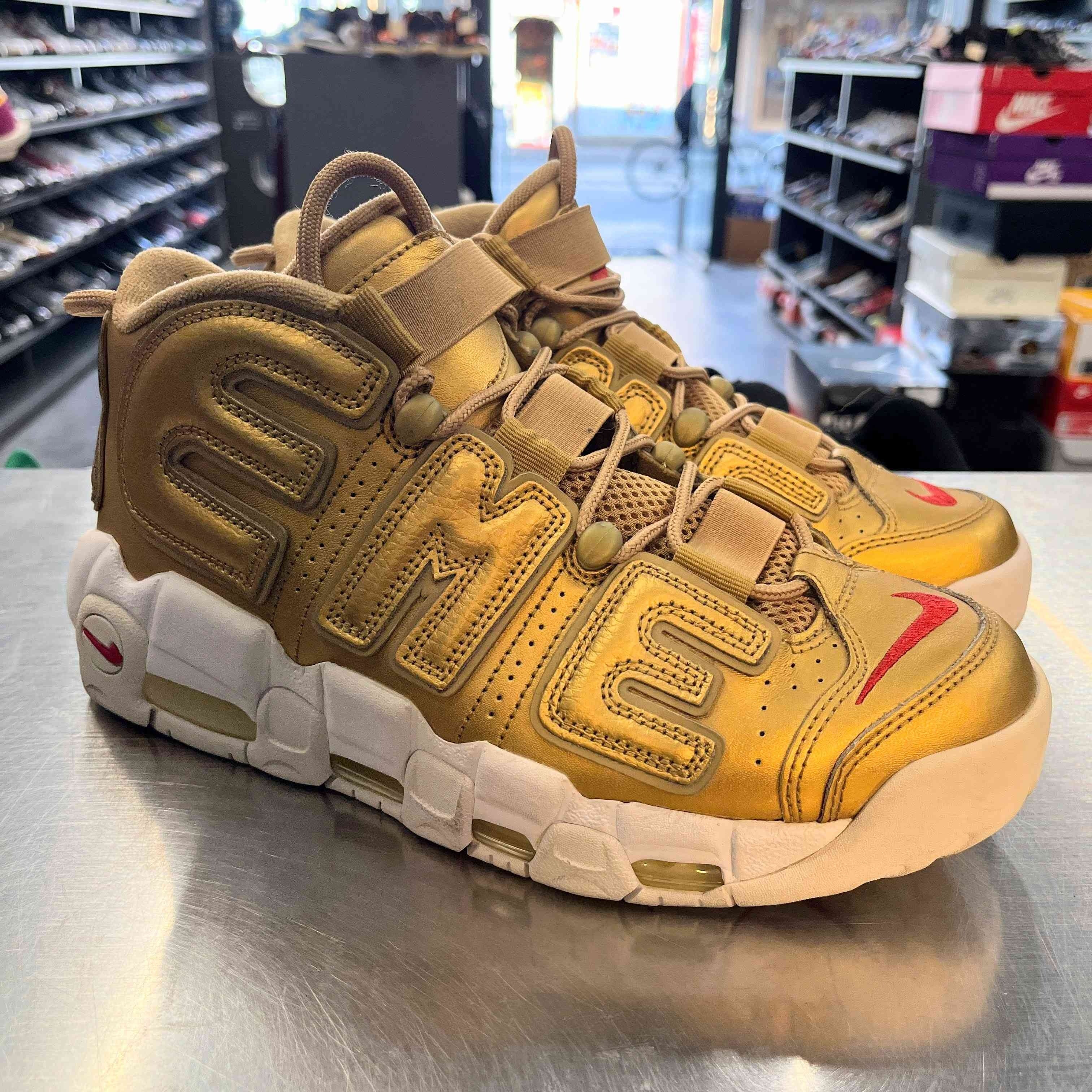 【US8.5】 NIKE AIR MORE UPTEMPO SUPREME 902290-700 【USED】