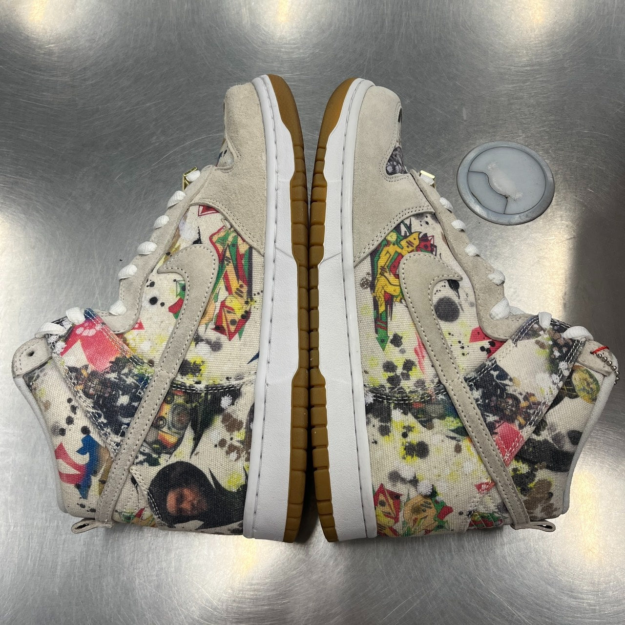 【US9.5】 NIKE SB SB DUNK HIGH OG QS Supreme/Rammellzee FD8779-100 【USED】