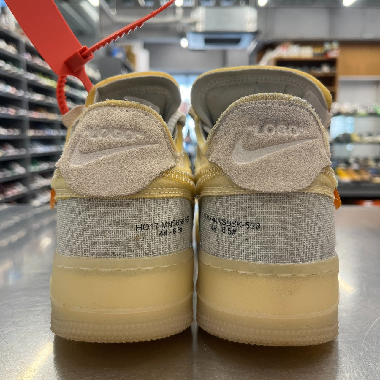 【US8】 NIKE THE 10 : AIR FORCE 1 LOW OFF WHITE AO4606-100 【USED】