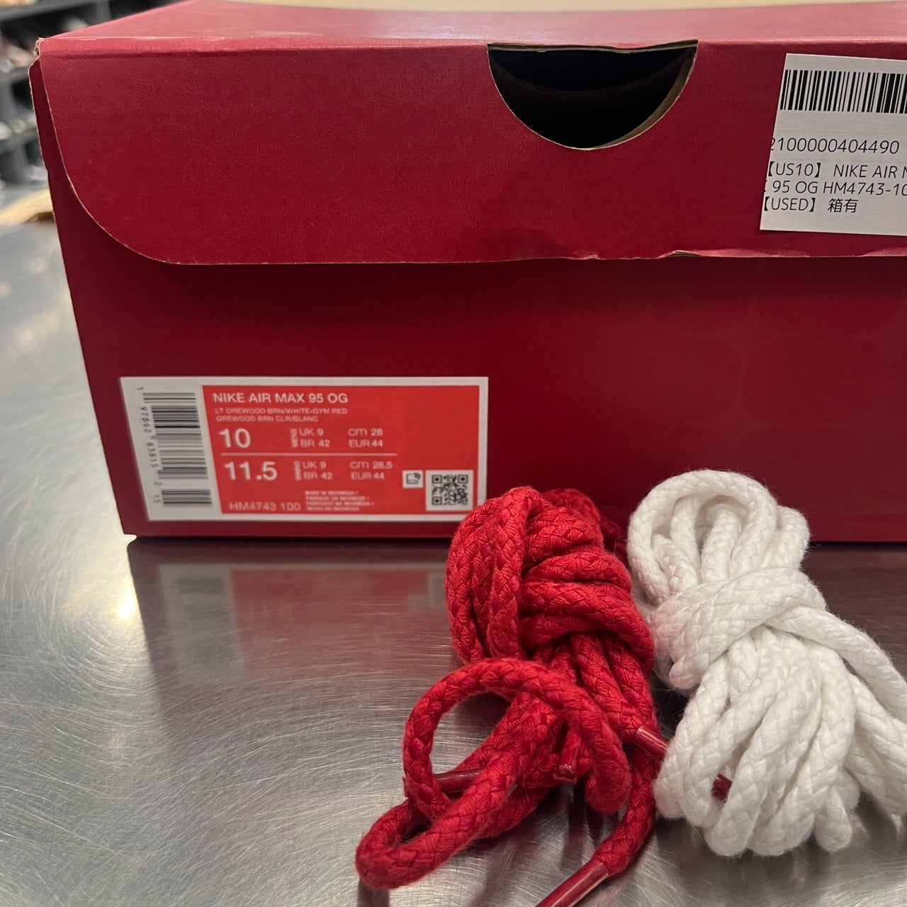 【US10】 NIKE AIR MAX 95 OG HM4743-100 【USED】