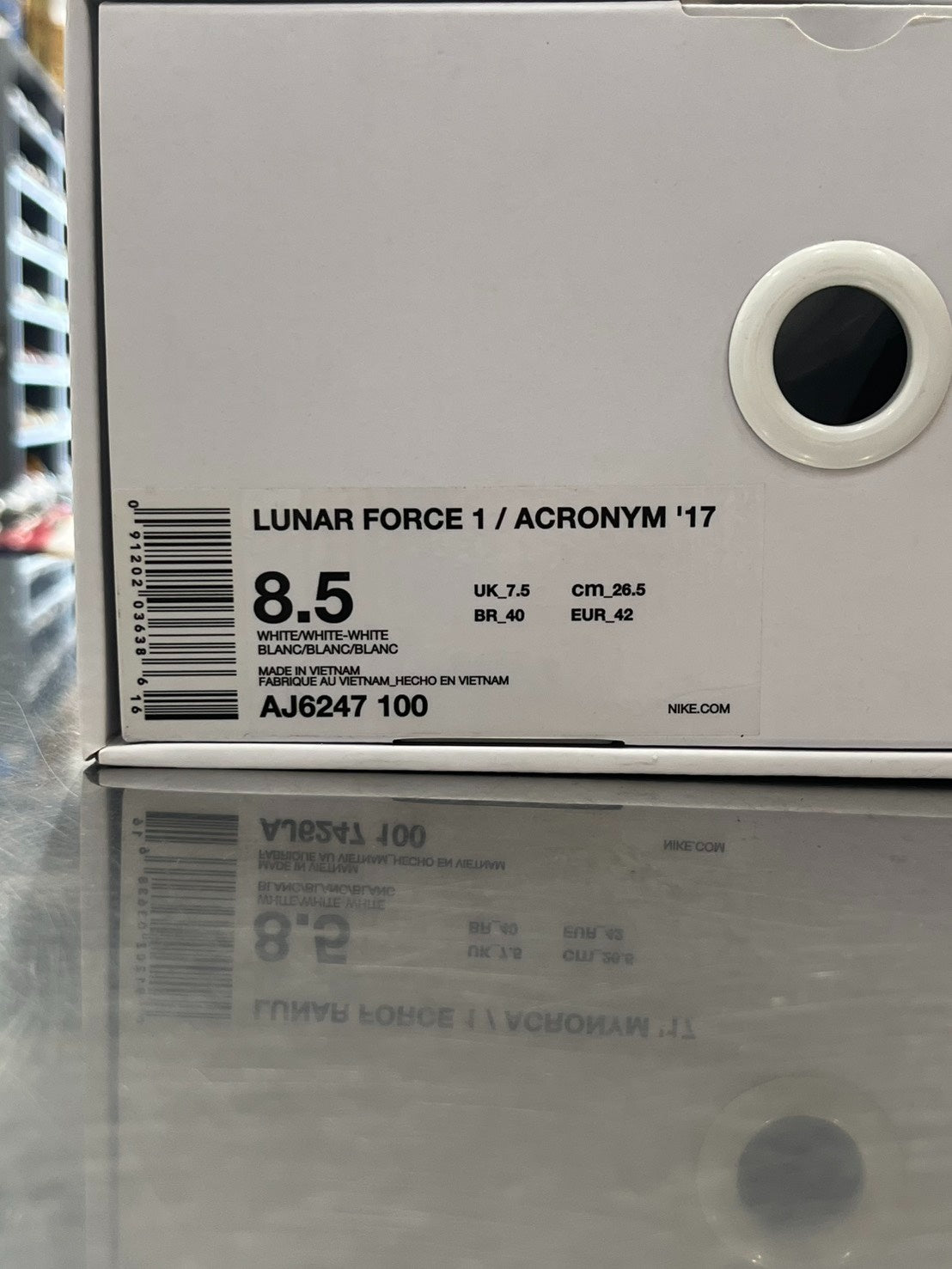 【US8.5】 NIKE LUNAR FORCE 1 /ACRONYM 17  AF100 AJ6247-100 【USED】