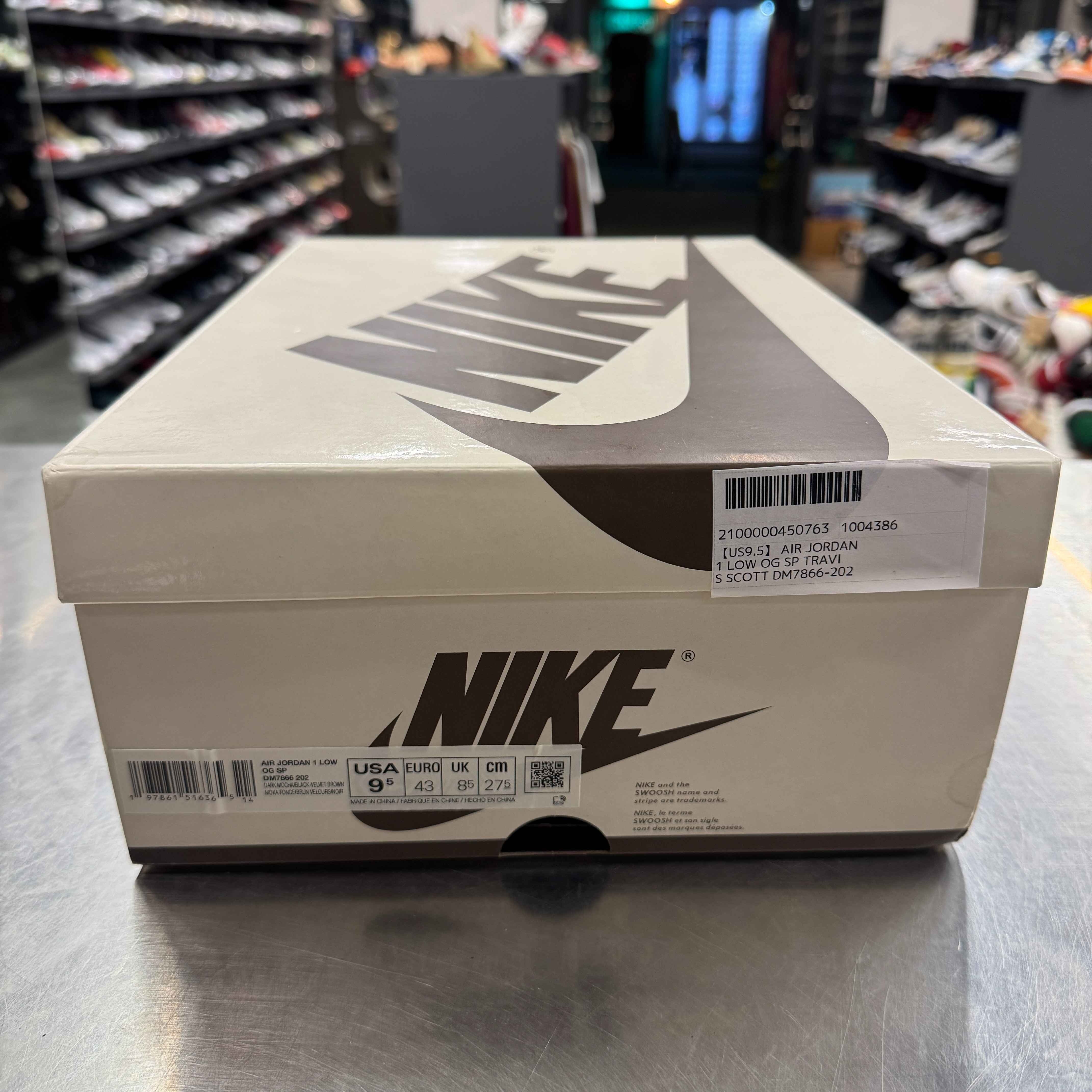 【US9.5】 AIR JORDAN 1 LOW OG SP TRAVIS SCOTT DM7866-202 【USED】