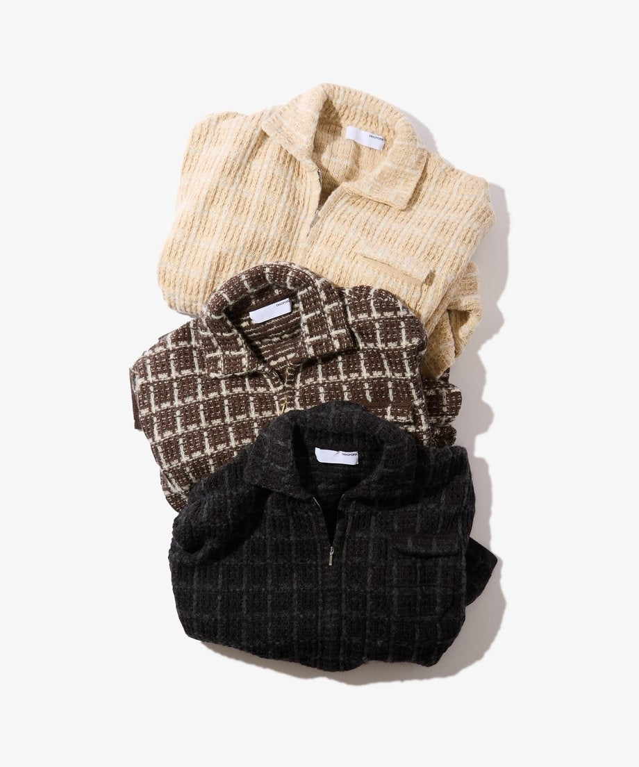Diaspora skateboards Tweed Knit Jacket Brown L