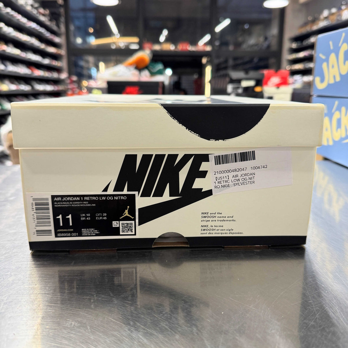 【US11】 AIR JORDAN 1 RETRO LOW OG NITRO NIGEL SYLVESTER IB8958-001 【USED】