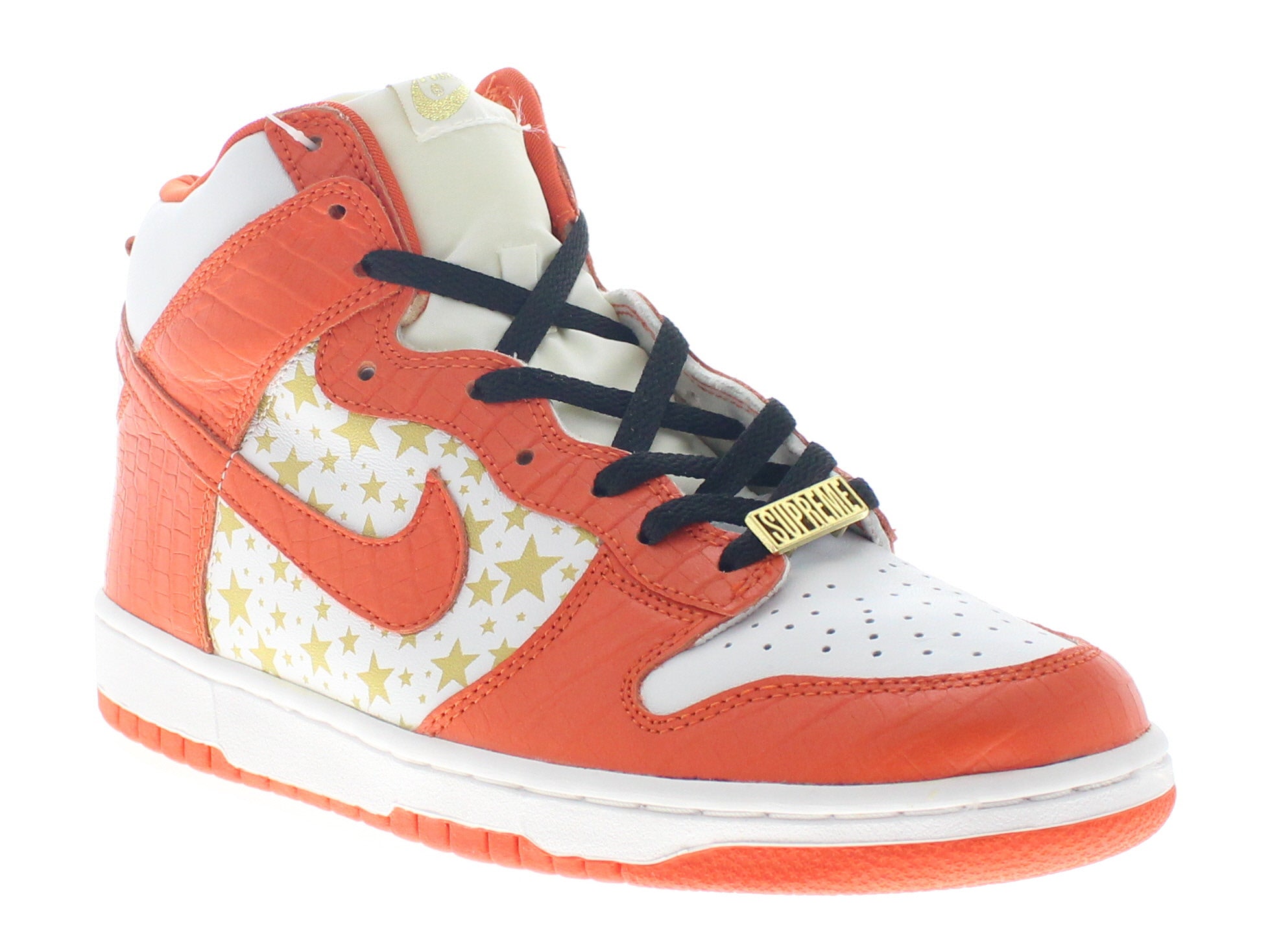 Supreme × Nike SB Dunk High "Orange Stars"