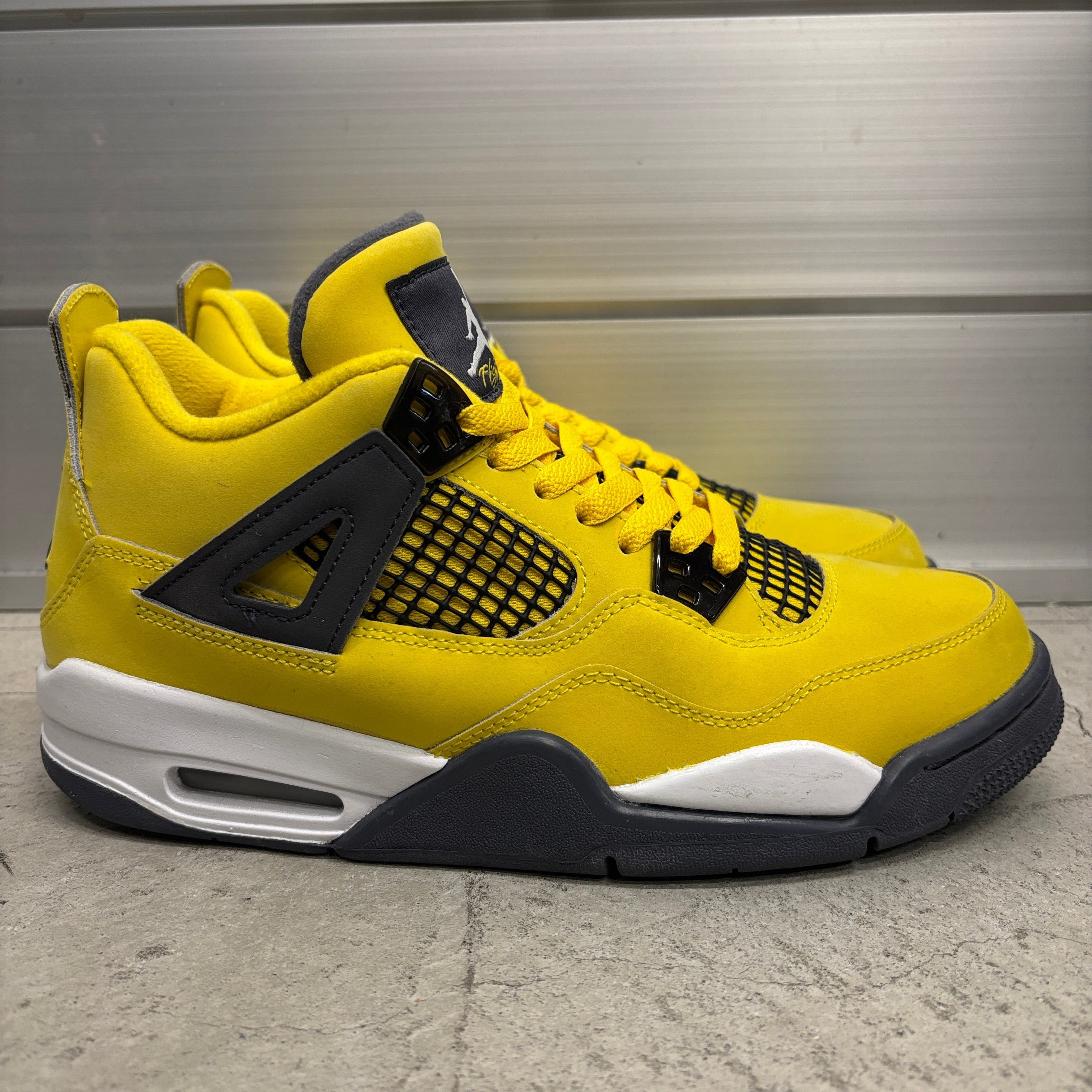 【US7Y】AIR JORDAN4 RETRO (GS) 408452-700【USED】